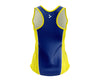 Custom Singlet Blue, White & Yellow Chevron